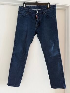 DSQUARED2 Men's Dark Blue Slim Straight Jeans